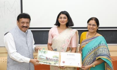 Dr. Roopa receiving a professional certification